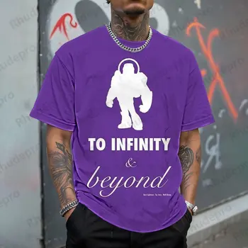 迪士尼男士玩具總動員巴斯光年印花T卹,復古圓領短袖,時尚寬鬆夏季街頭服飾 6 最佳銷售 巴斯光年原版 - №4