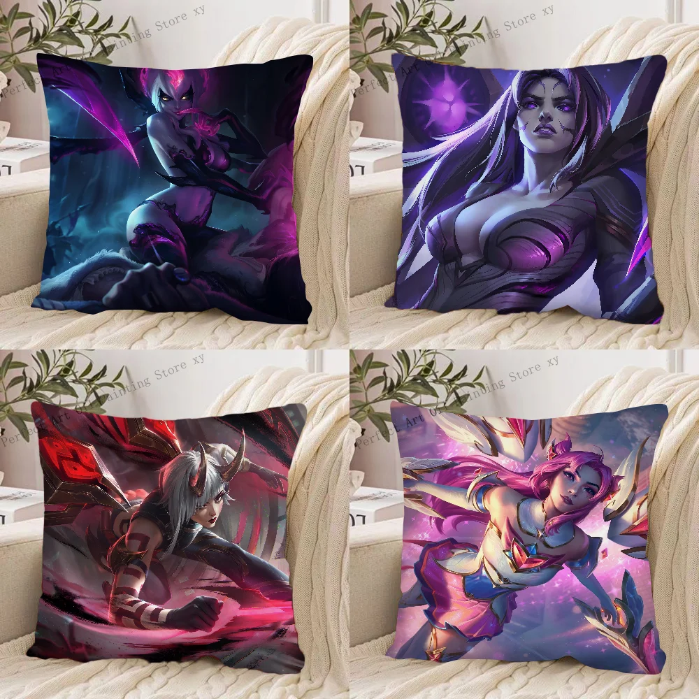 KaiSa Game League Of Legends Pillow Case Fashion Square Pillowcase Bedroom Sofa Room Ins Decoration Leisure Cushion Cover