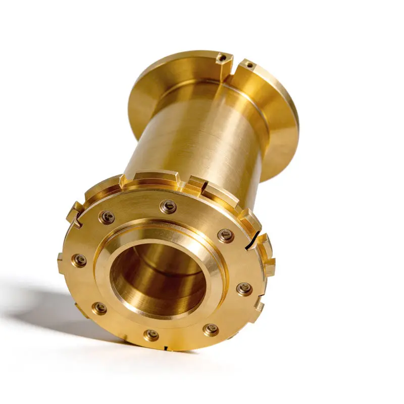 Custom Split Brass Flange Bushing Precision Machined Copper Sleeve High Precision Copper CNC Machining Parts