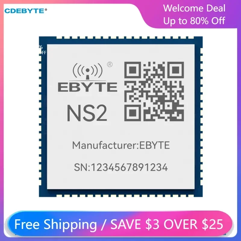 

Serial to Ethernet SMD Module UART Transparent Transmission CDEBYTE NS2 ModBus Gateway TCP-RTU DNS TTL-RJ45 Low Power MQTT IoT