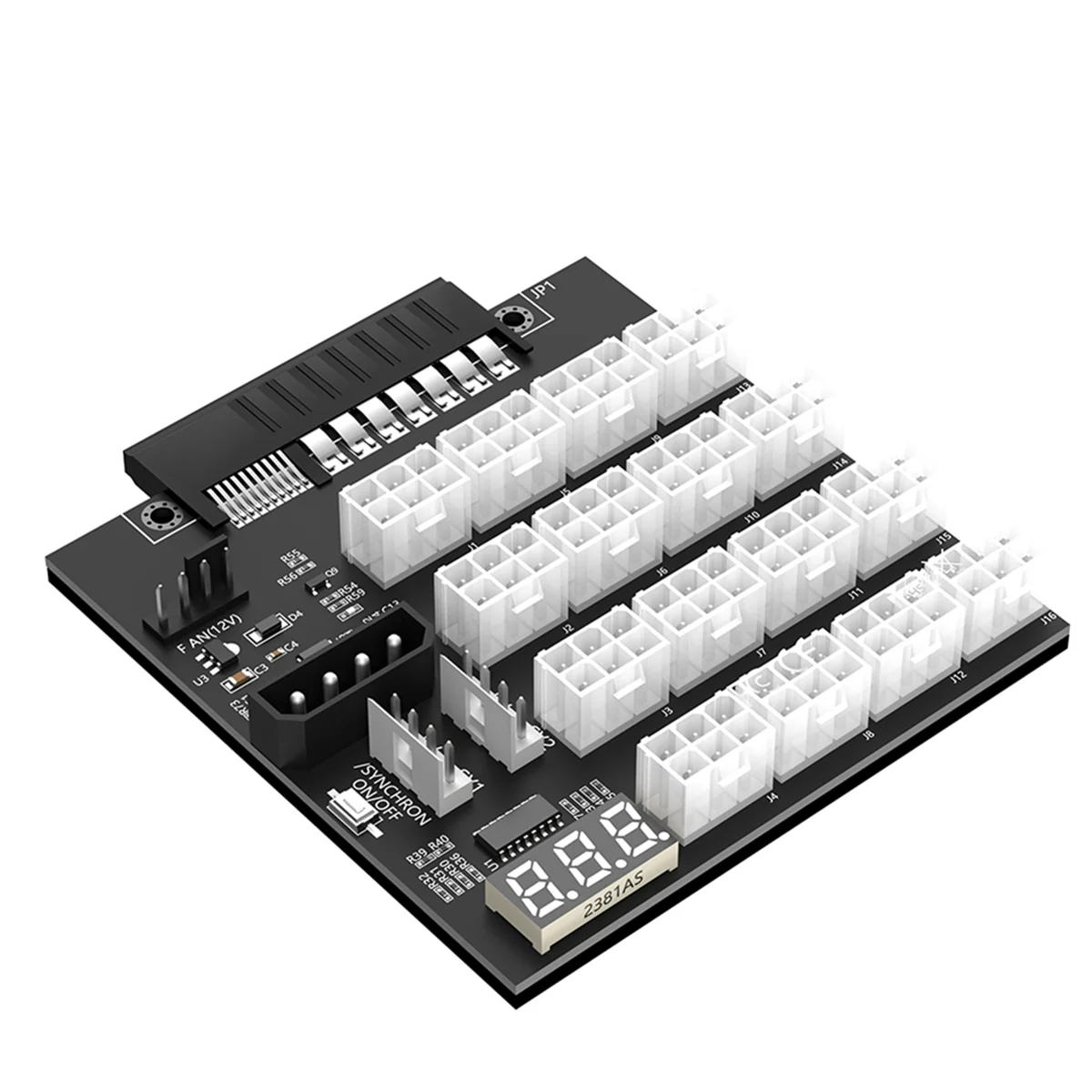 ATX 12x6Pin Power Supply Breakout Board Adapter with Flash LED for HP 733428-101 720620-B21 830272-B21 720478-B21