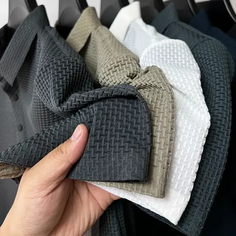 최대 EUR 크기 키 큰 남자 브랜드 최고 품질의 남성 골프 셔츠 Lop-up Hollow 반팔 폴로 셔츠 SummerIce Silk 통기성 티