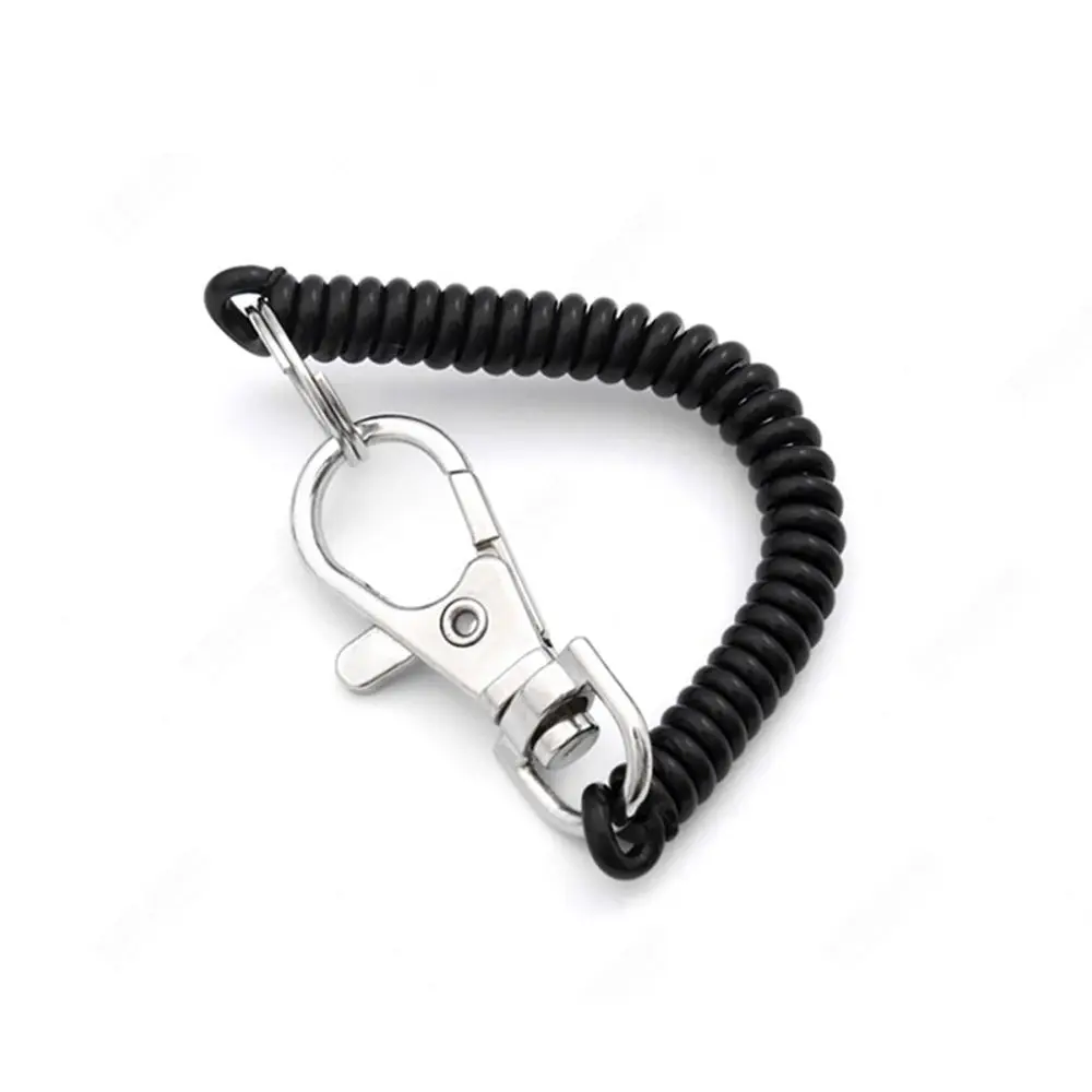 Wristband Anti-lost Keyring Elastic Spring Lanyard Wrist Coil Spiral Stretch Keychain Spring Rope Key Ring Key Cord Clasp