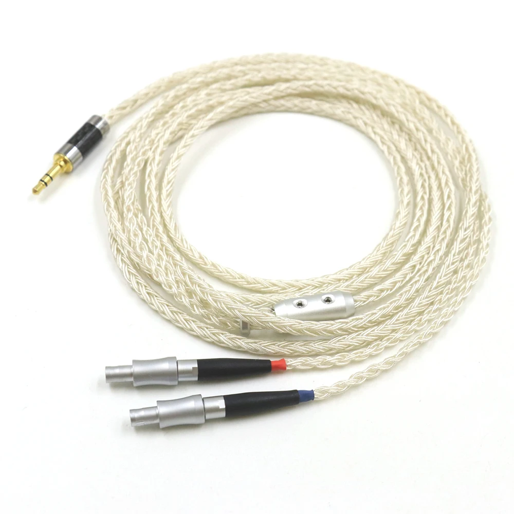 

High Quality 16 Core Silver Plated Headphone Cable For Sennheiser HD800 HD800s HD820s HD820 Enigma Acoustics Dharma D1000