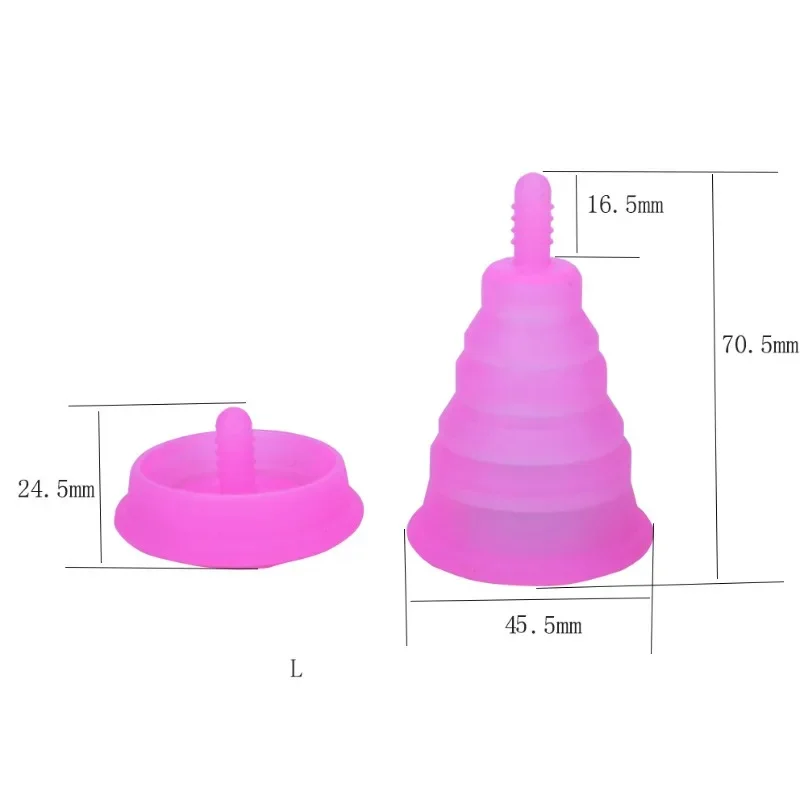 Silicone Menstrual Cup Medical Grade Female Period Menstrual Cups Set Foldable Anti Leakage Monthly Cup Copa Menstual