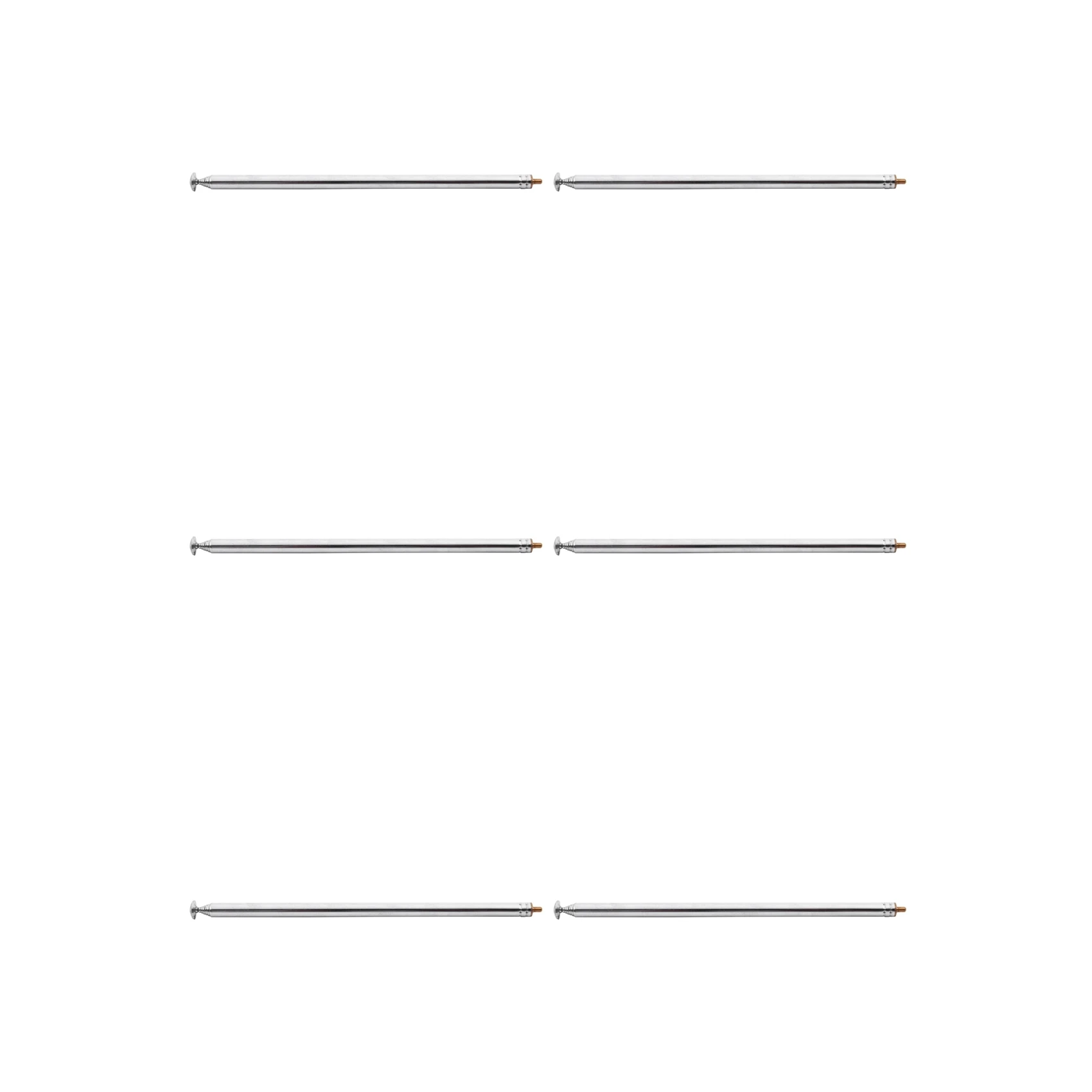 

6Pcs 98Cm 38.5 Inch 7 Sections Telescopic Antenna Replacement For FM Radio TV