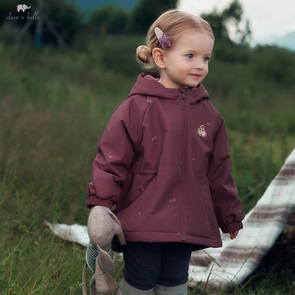 Dave Bella Kids' Winter Coat And Girls' Outerwear Children Outdoor Jacket Clothes Casual Autumn 4- to 6-year-old Thick DB4264692