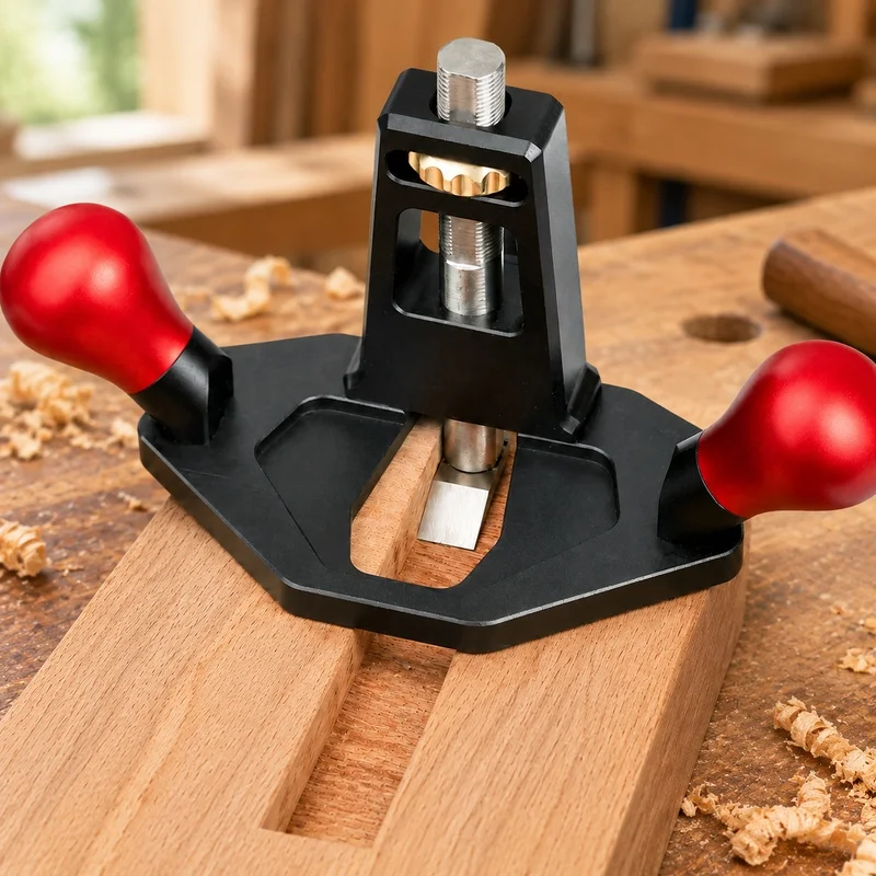 Portable Wood Planer with Flat Sole for Accurate Shaping and Smooth Wood Surface Finishing