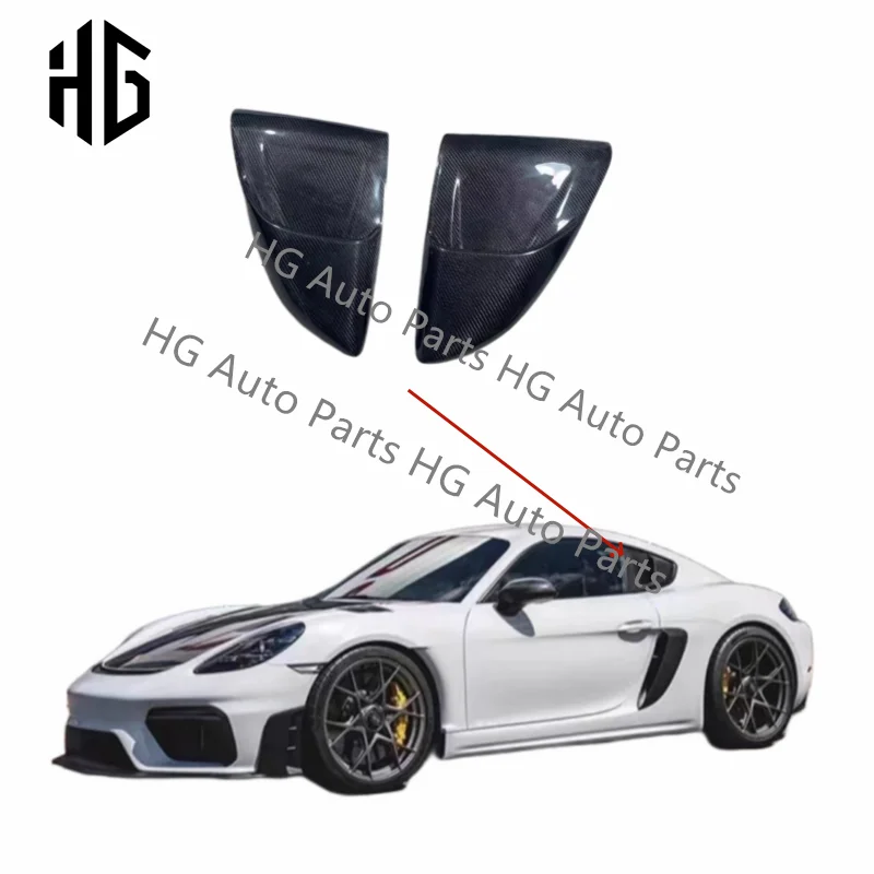 

GT-4 RS Style Carbon Fiber Side Window Trim Cover For Porsche 718 Boxster Cayman 986 Rear Side Window Louvers Vent Cover