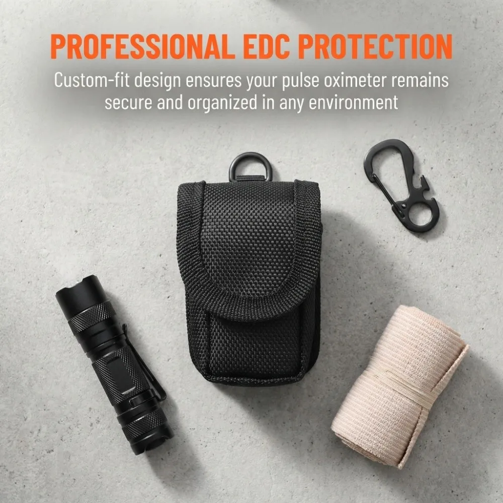 Oxford Cloth Oximeter Storage Bag Portable Multifunctional Digital Storage Pouch Compact Durable Battery Organizer