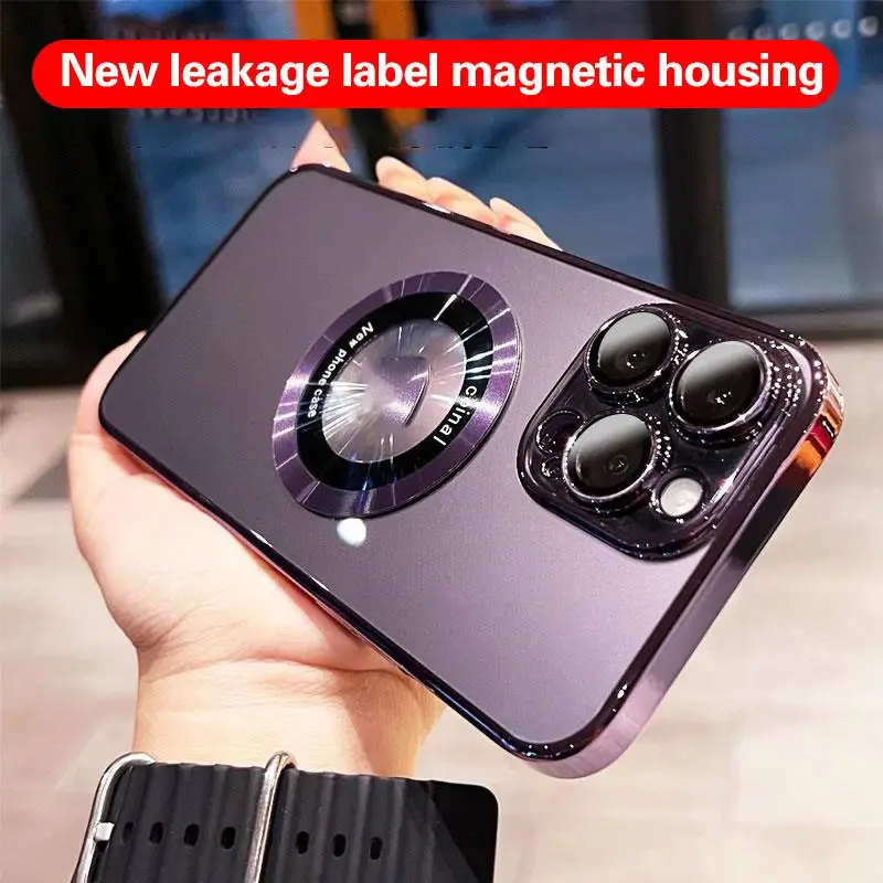 For iPhone 14 pro max phone case magnetic leakage standard new iPhone13 with lens film 14Plus advanced sense 12Pro all-pack case