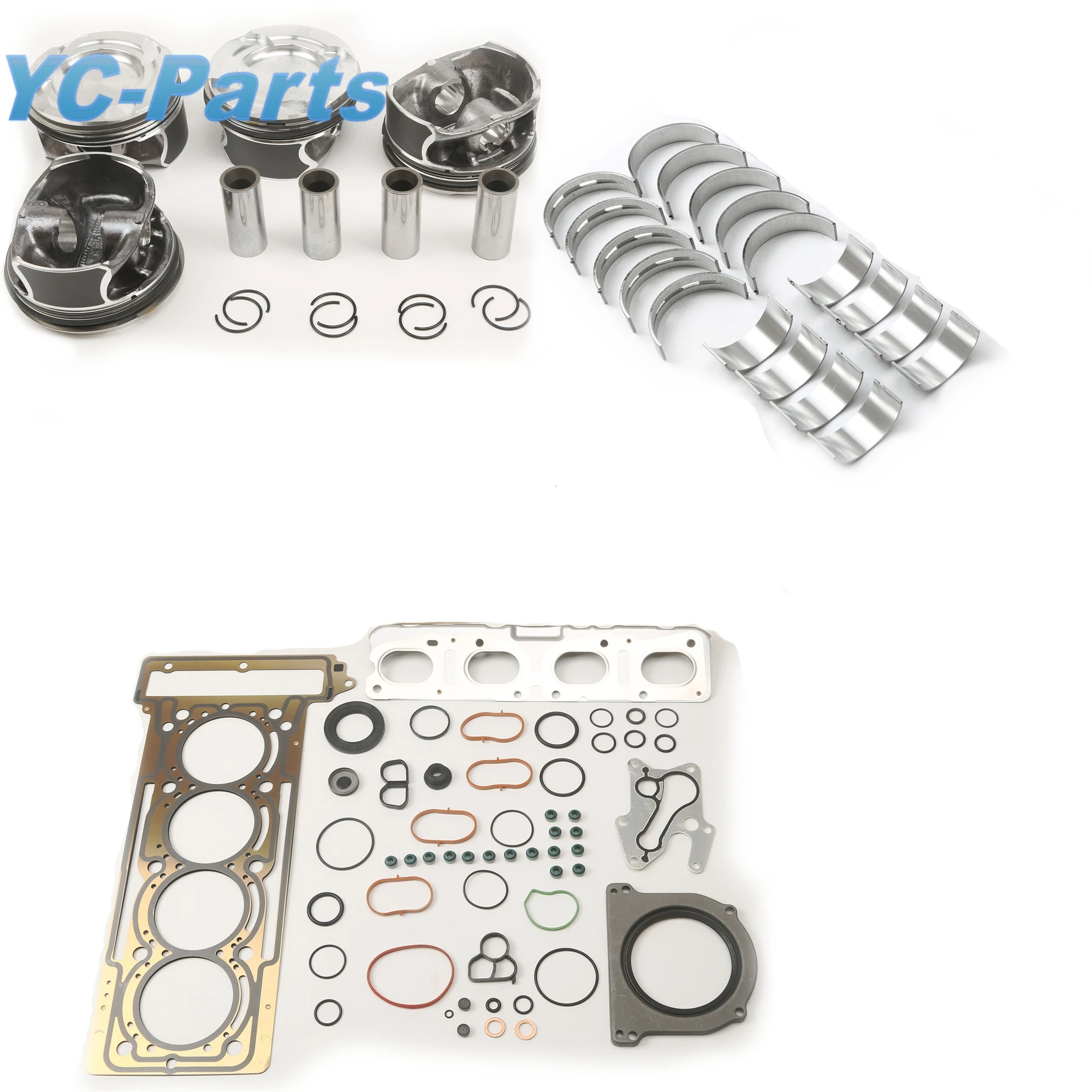 

2700300024 M270 Engine Piston Set Main& Rod Bearing Kit & Seal Gasket Repair kit for Benz A180 CLA200 CLA180 GLA200 X156 C117