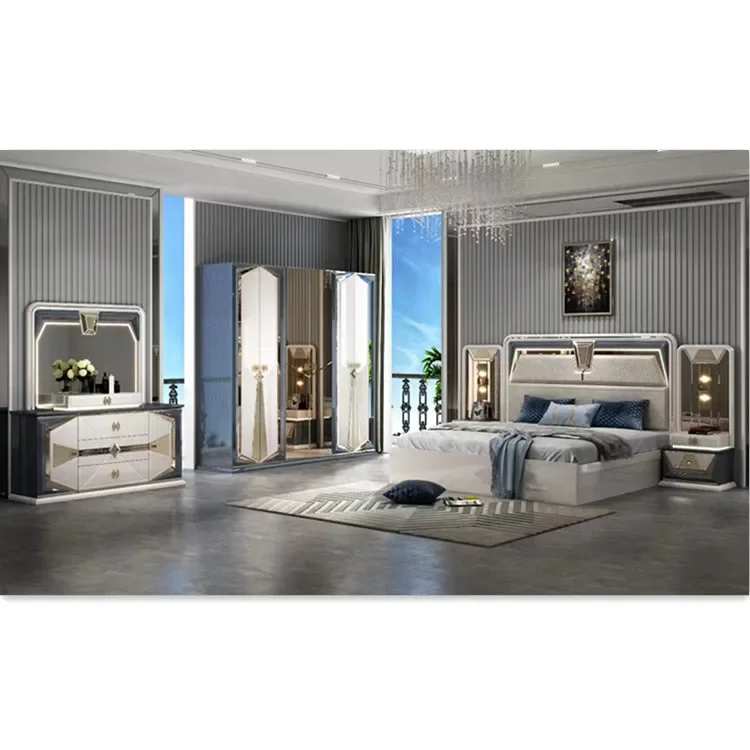 Modern design high quality latest bedroom set general home use comfortable bedroom suite furniture