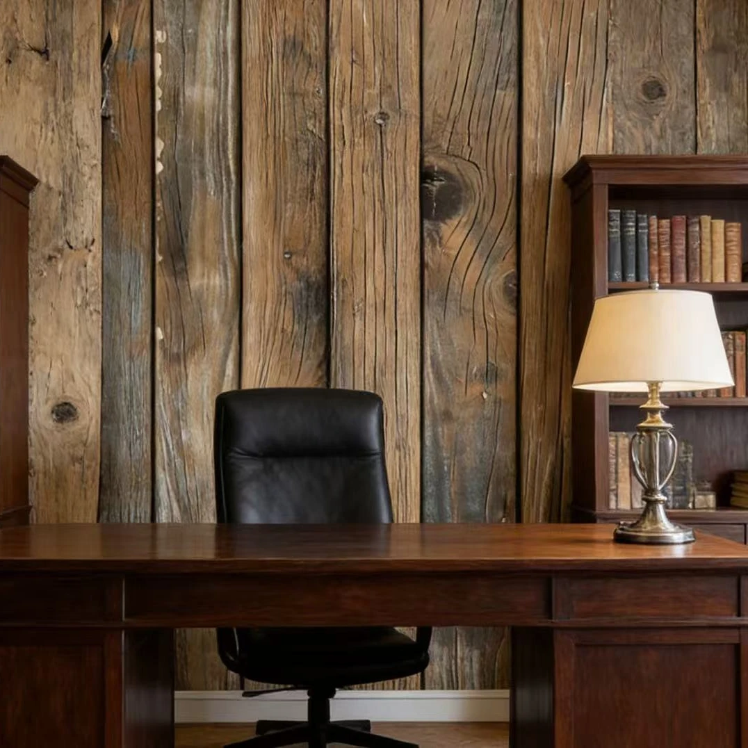 

Самоклеящиеся обои-стикеры, коричневые, имитация текстуры дерева, водонепроницаемые, маслостойкие, темные, самоклеящиеся фоновые обои