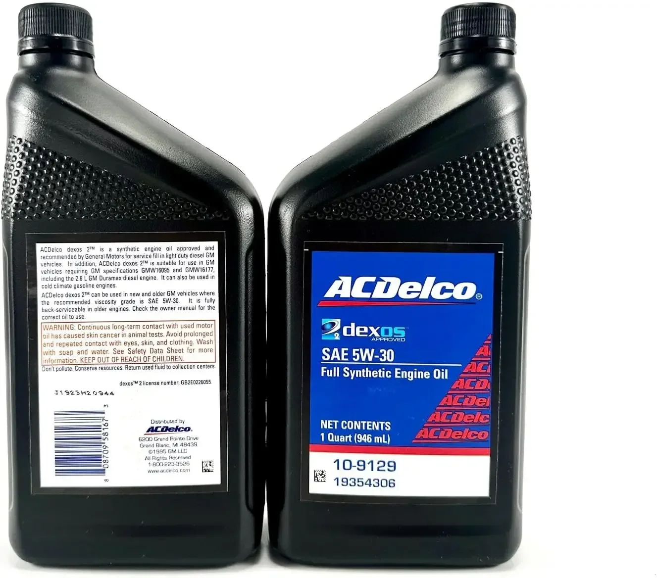 10-9129 19354306 dexos2 Full Synthetic 5W-30 Motor Oil - For 2016-2022 2.8L Duramax | Case of 12 Quarts