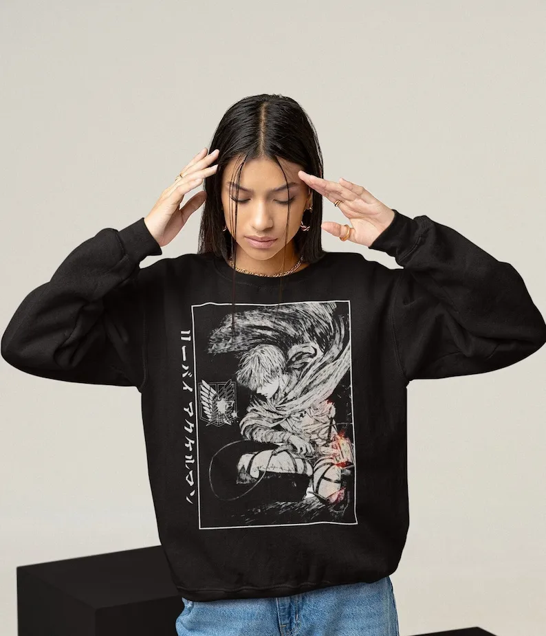 Anime AOT, Titan Anime, Vintage Anime SweatShirt