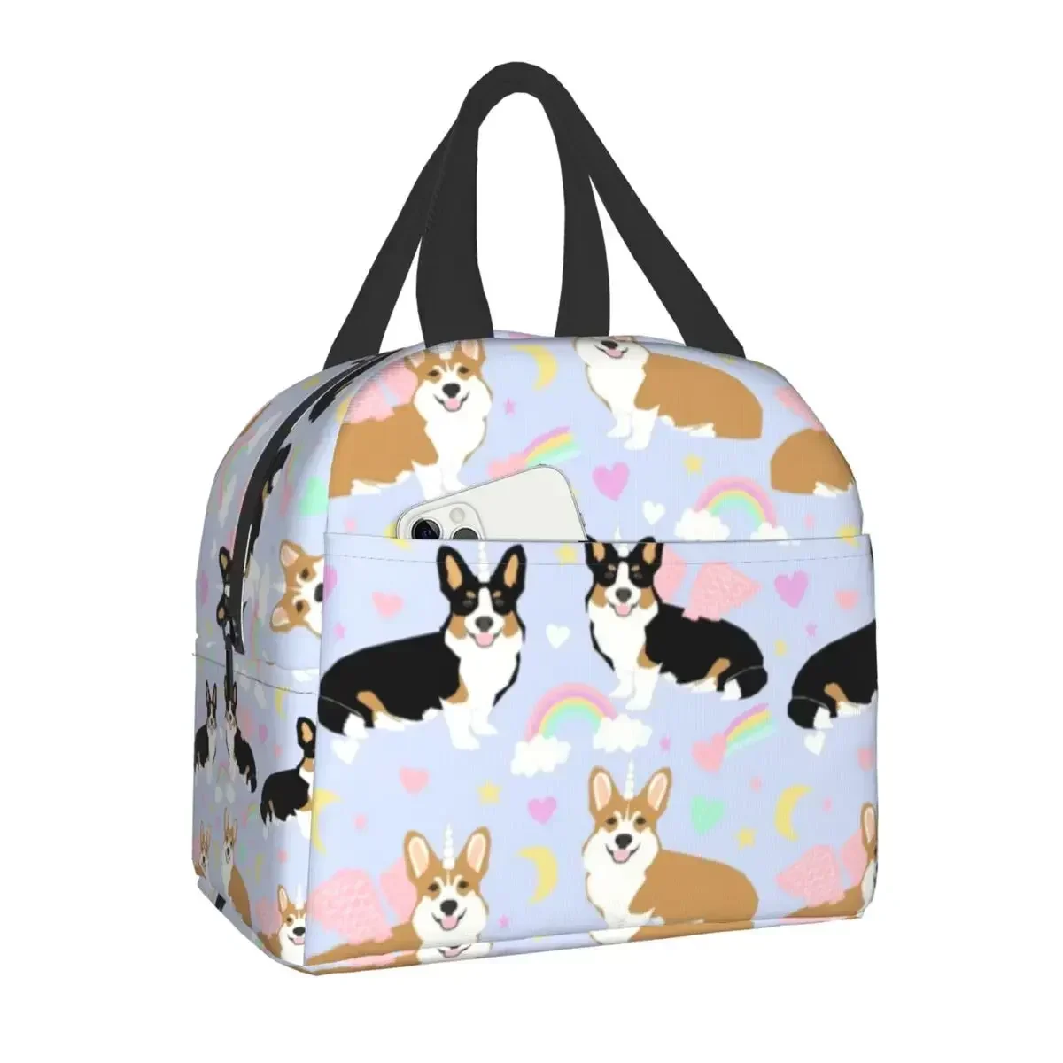 Schnauzer Coffee Dog Breed Pet Art Pure Breed Cafes Insulated Lunch Bag for Women Leakproof Cooler Thermal Bento Box