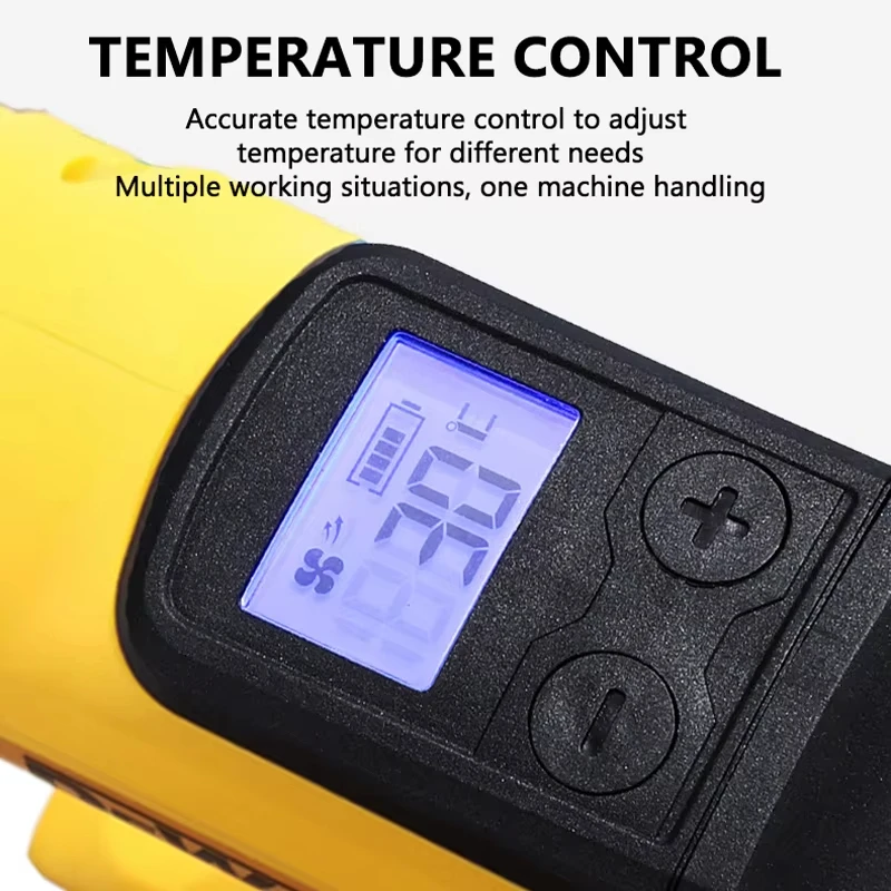 For Dewalt 300W Cordless Heat Gun High Power Welding Thermal Blower Heat Shrink Wrapping Tool Compatiable with Dewalt Battery