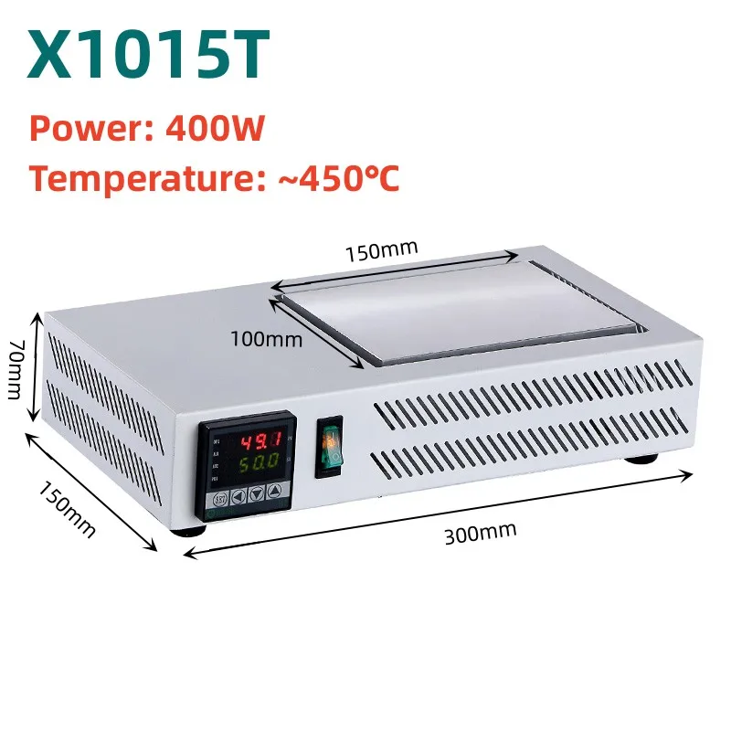 

X1015T 400W Heating Table 150x200mm Multipurpose 450℃ PCB Phone Heating Platform Hot Plate Preheating Station Tool