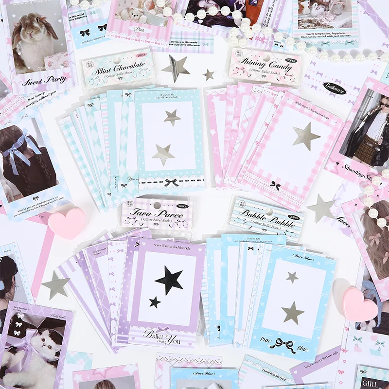 20Pcs/lot Ballet Series Hollow Photo Frame Sticker Idol Card Deco Scrapbook DIY Decoration Stationery Stickers