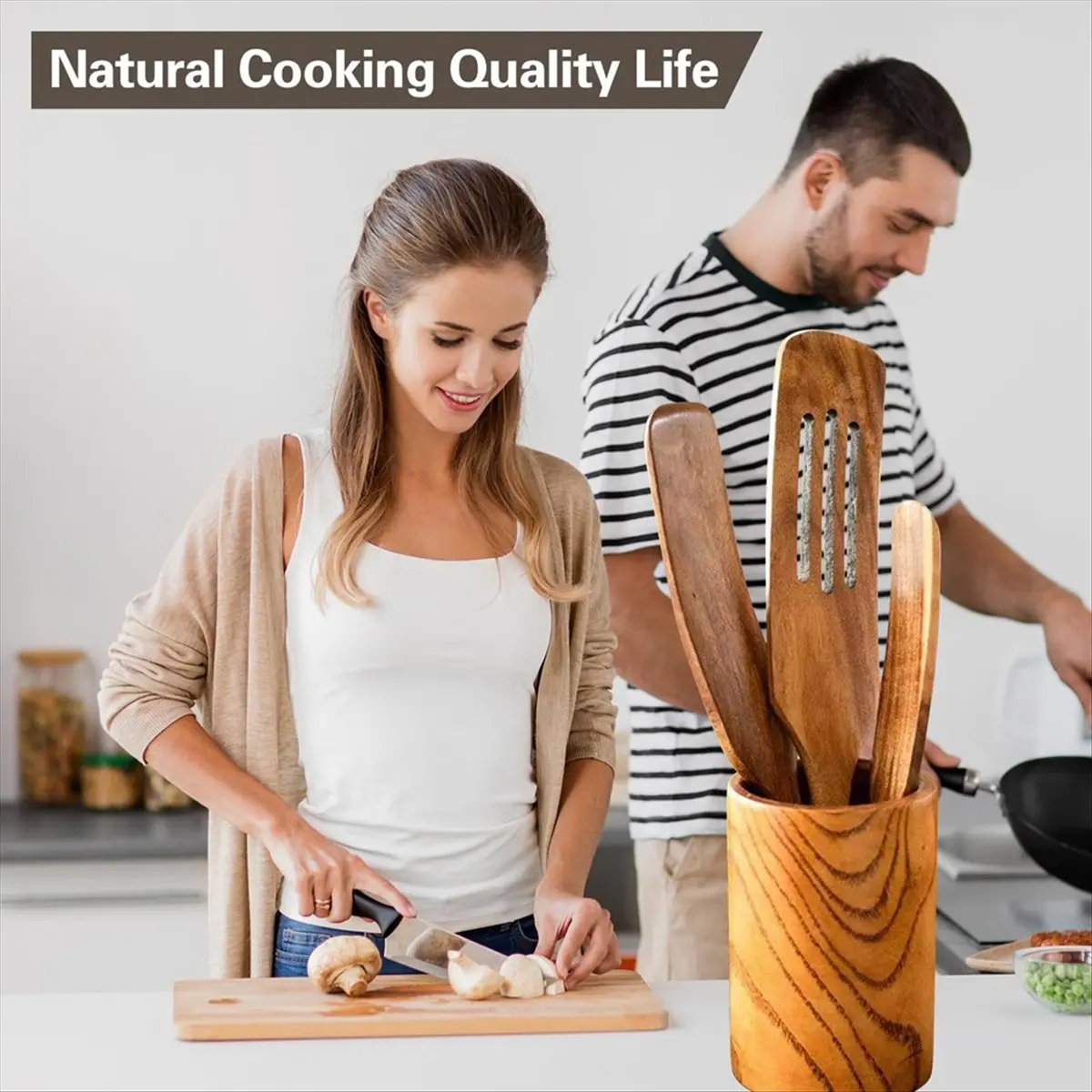 N14R Top Wooden Spurtle Set 6 Pcs, Natural Acacias Spurtles Kitchen Tools Wooden Spurtles for Cooking Stirring Spatula