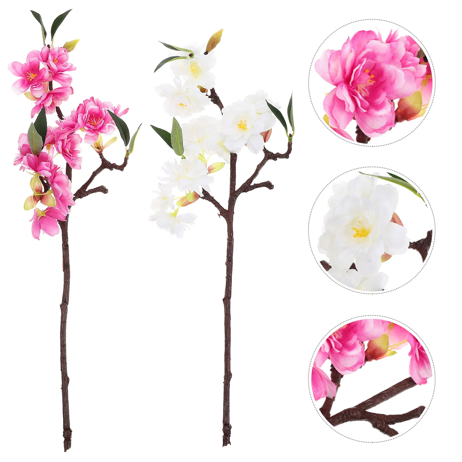 

2Pcs Decorative Cherry Blossom Fake Artificial Flowers Wedding Party Home Decor Lifelike Branches Cherry Blossom Branches