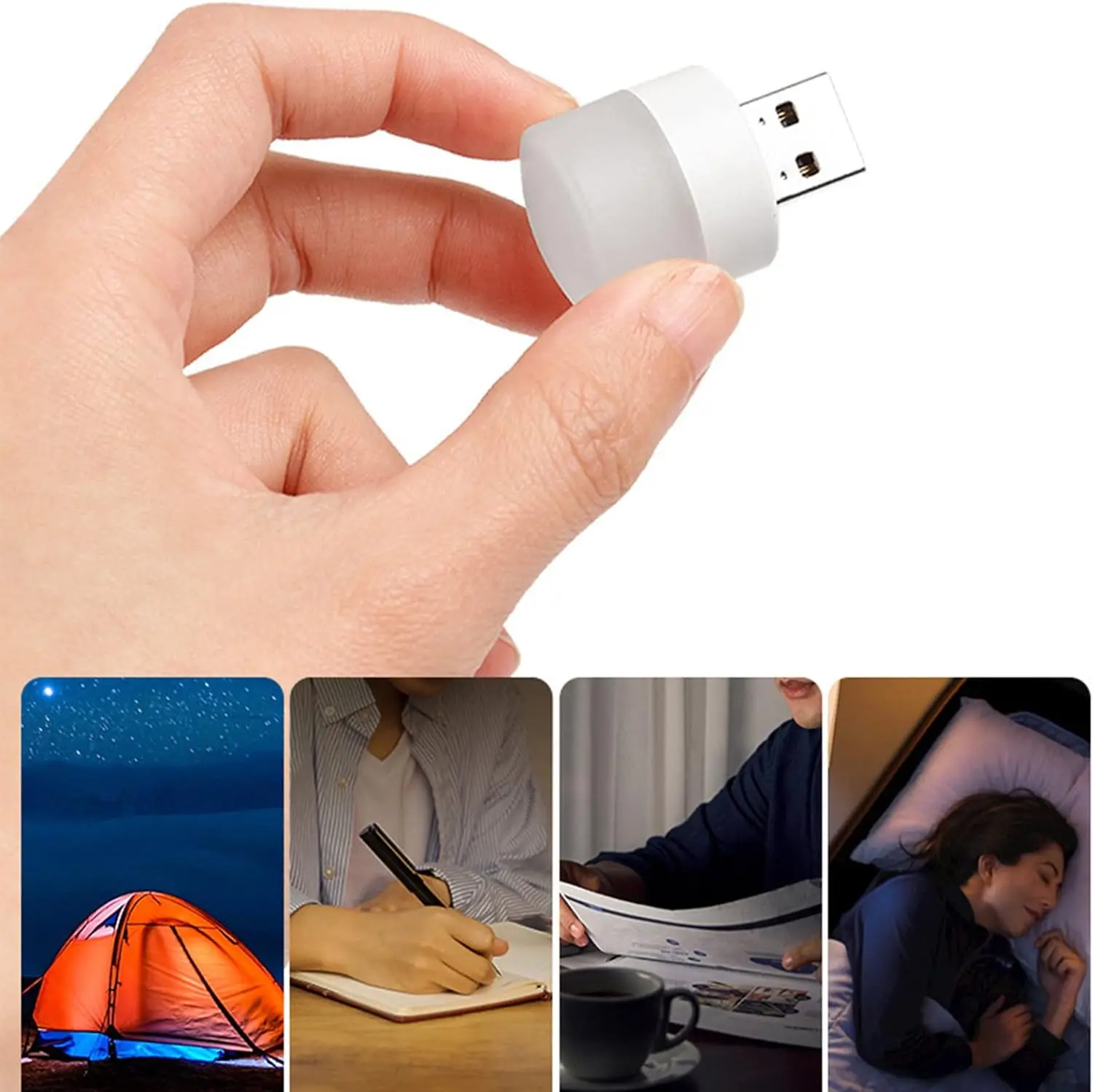 子供用USBナイトライト、目の保護、読書灯、USBプラグ、コンピューター、モバイル電源、USBセンサー、ウォームホワイト、1個、10個、20個