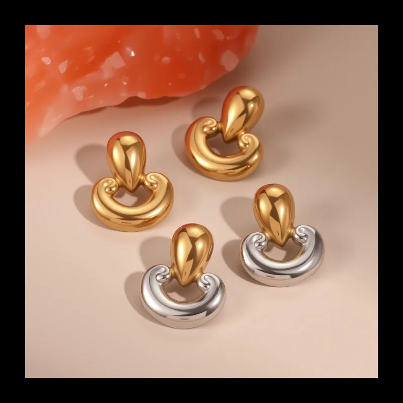 الرياح المعدنية الفرنسية الخفيفة الفاخرة الفولاذ المقاوم للصدأ مطلية بالذهب اللون الفضي مطابقة الشعور المتقدم #2