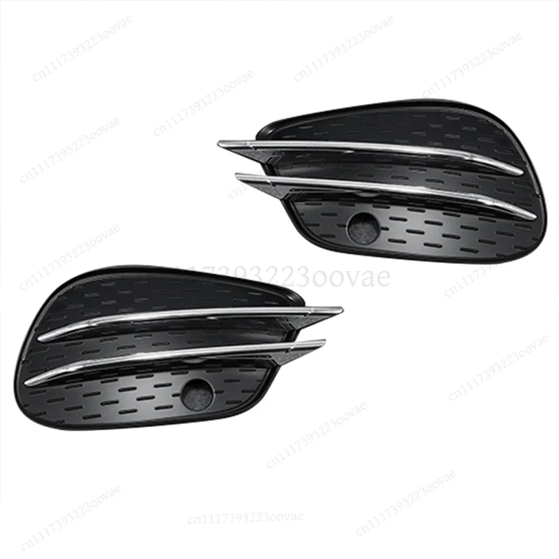 L-Front Bumper Fog Lamp Air Knife Trim Cover Chrome Splitter Grille Fits W166 X166 2015-2019 Replacement Parts