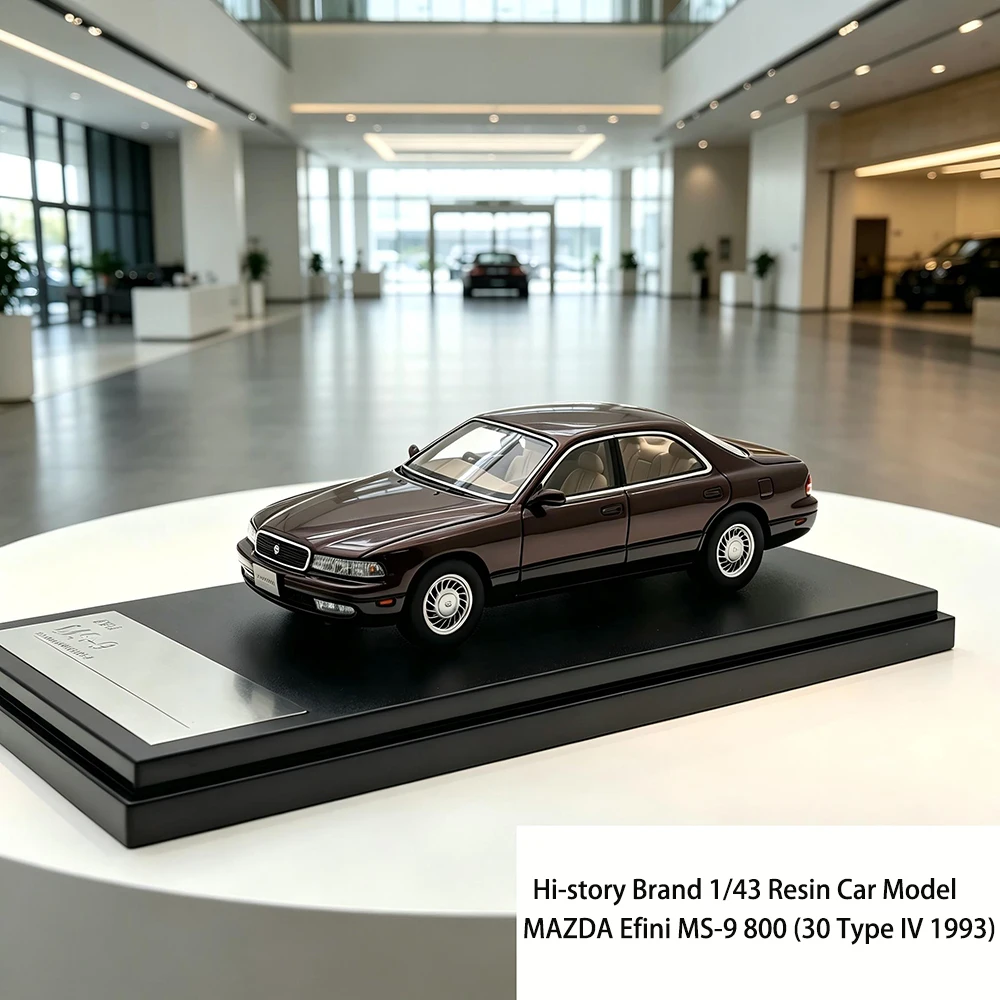 Hi-story Brand 1/43 Model Cars Resin MAZDA Efini MS-9 800 (30 Type IV 1993) Car Model Collectible Toys For Boys Decoration Gifts