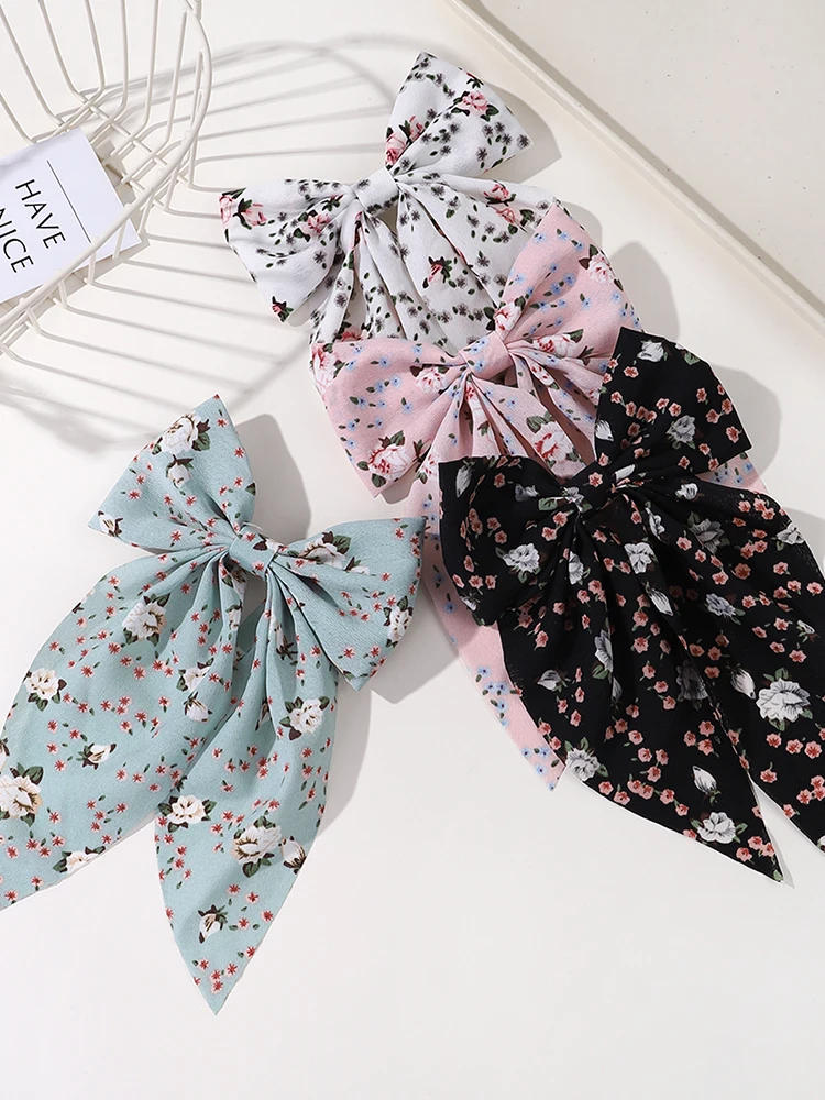 Fashion Ribbon Bow Hair Clips for Women Big Large Bow Hairpins Girls Bowknot Hair Clip Barrettes Women Hair Accessories