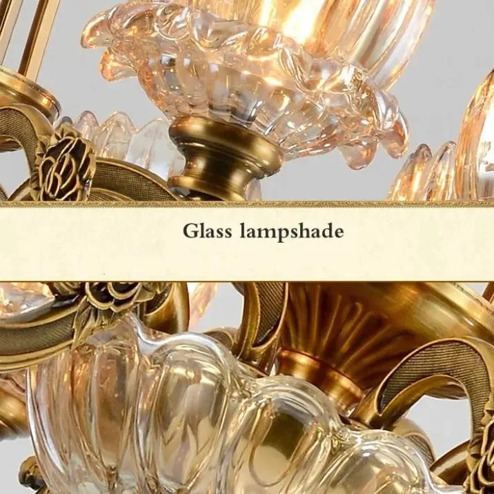 

Luxurious European living room crystal chandelier retro restaurant home atmospheric lighting creative villa bedroom Chandelier