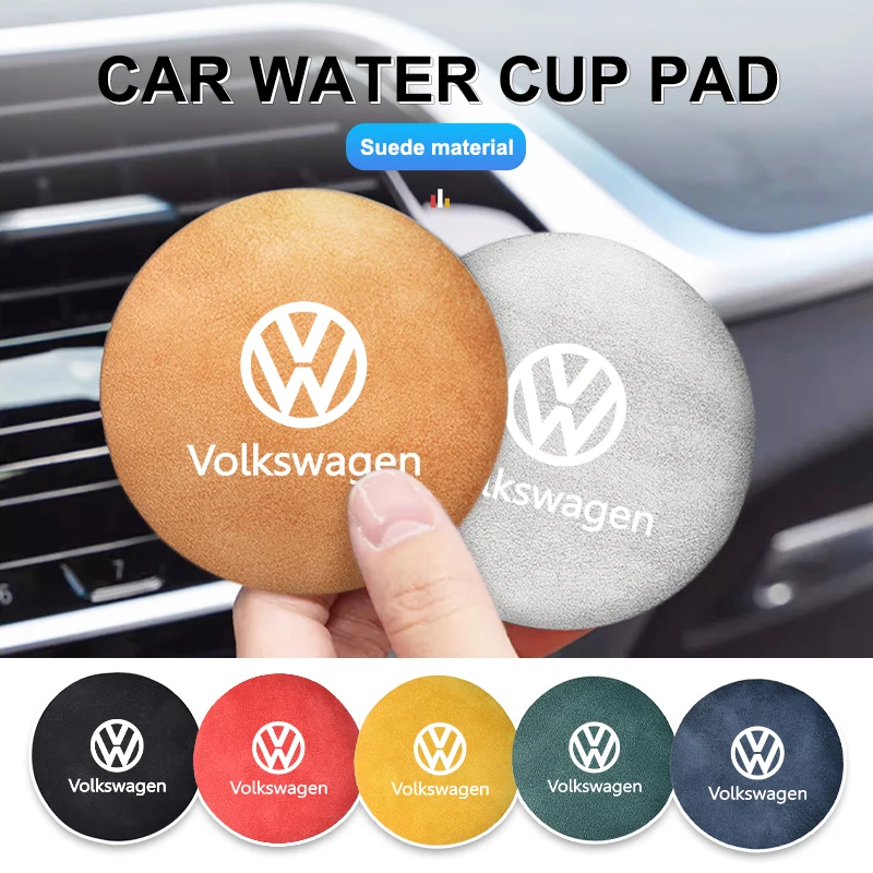 

Hub Caps Carbon Car Coaster Mat Interior Water Cup Pad Dustproof Cushion For Volkswagen VW Scirocco Jetta Beetle Golf 4 5 6 Pass