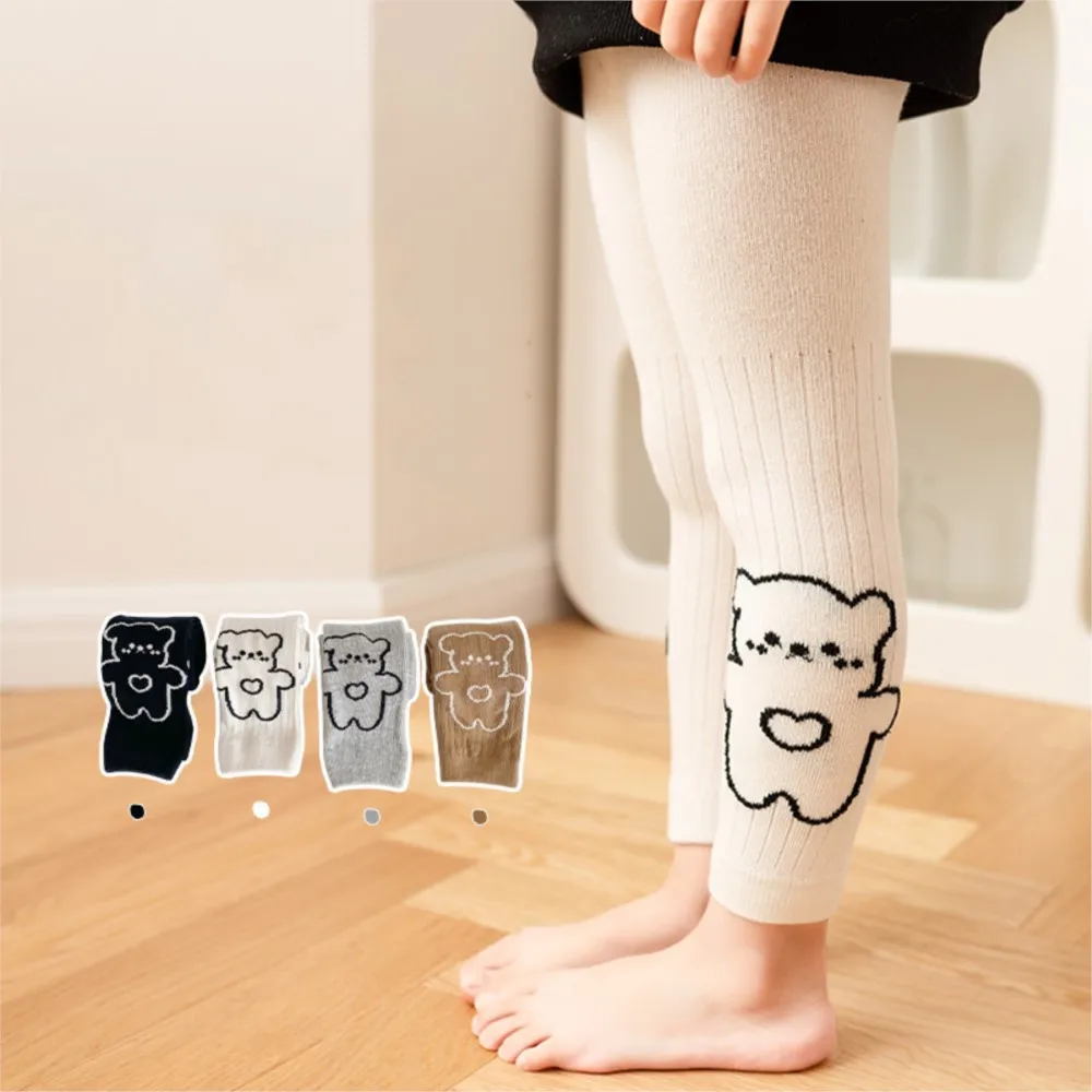 Newborn stocking cartoon bear kids tight render height nine points of the girls tights pants of the girls trousers