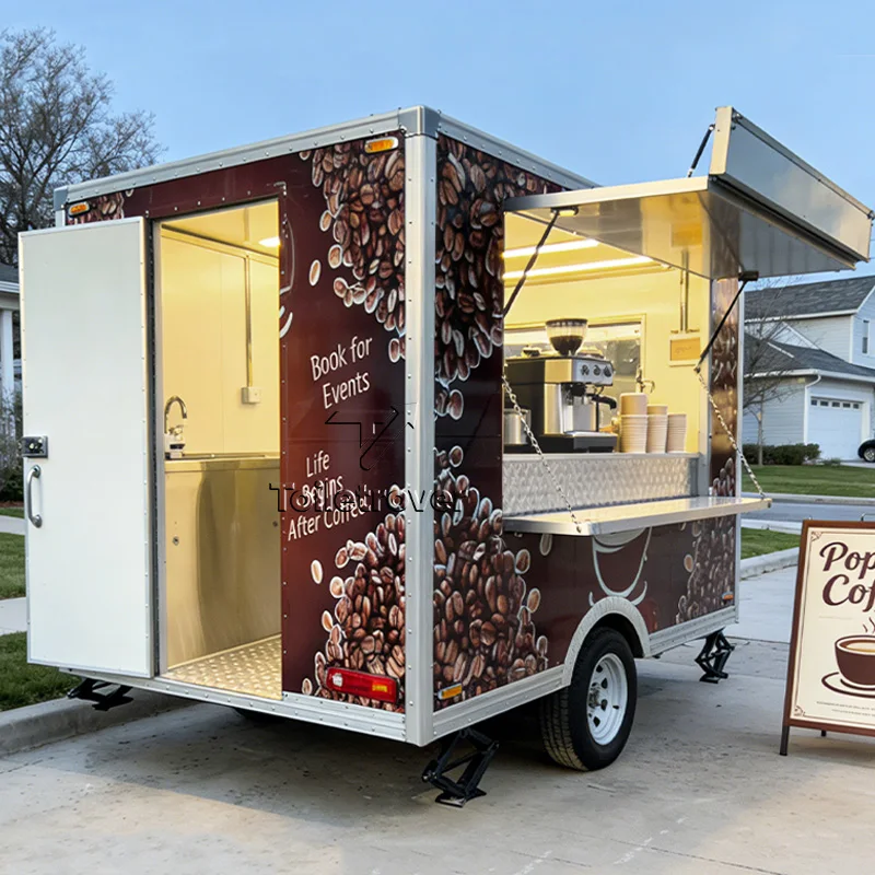 Custom Foldable Container Food Truck Pizza Outdoor Fast Food Truck Trailer Fully Equipped Mobile Food Trailer for Wedding
