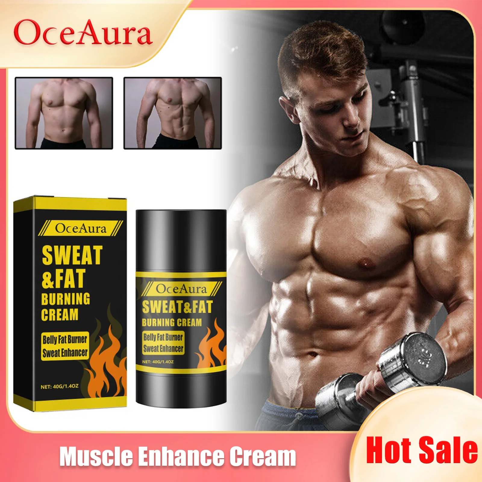 Abdominal Muscle Cream Slimming Fat Burner Strengthening Tightening Chest Belly Shape Body Lines Sweat Enhance Loss Weight Cream