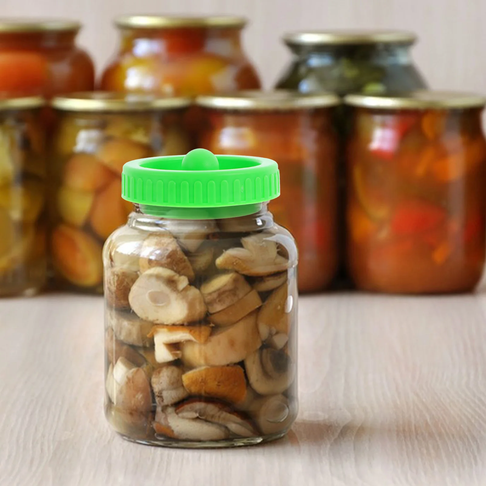 

1pc Wide Mouth Mason Jar Fermenting 86Mm Plastic Canning Lid For Pickling Replacement Kitchen Storage Jar Lids Wide Mouth