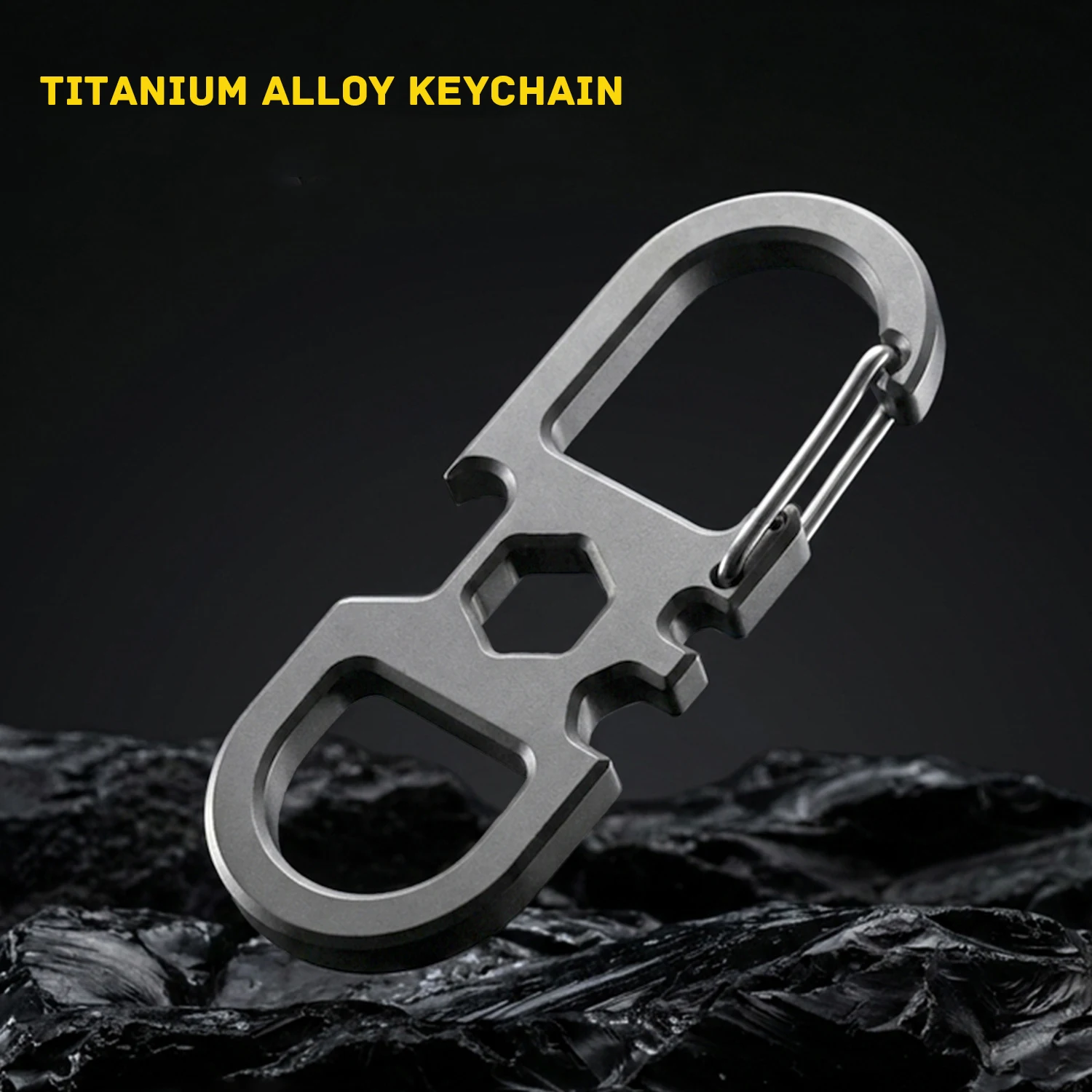 Titanium Alloy Multi-functional Keychain EDC Wrench Bottle Opener Car Key Bag Chain Outdoor Toggle Hook Hardware Hanger
