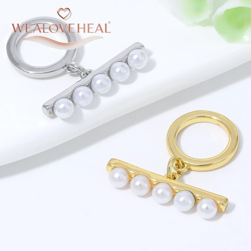 18K vergoldeter Messing-OT-Knebelverschluss mit ABS-Imitationsperle für DIY-Armband-, Halsketten- und Schmuckherstellungszubehör. – Detail 15