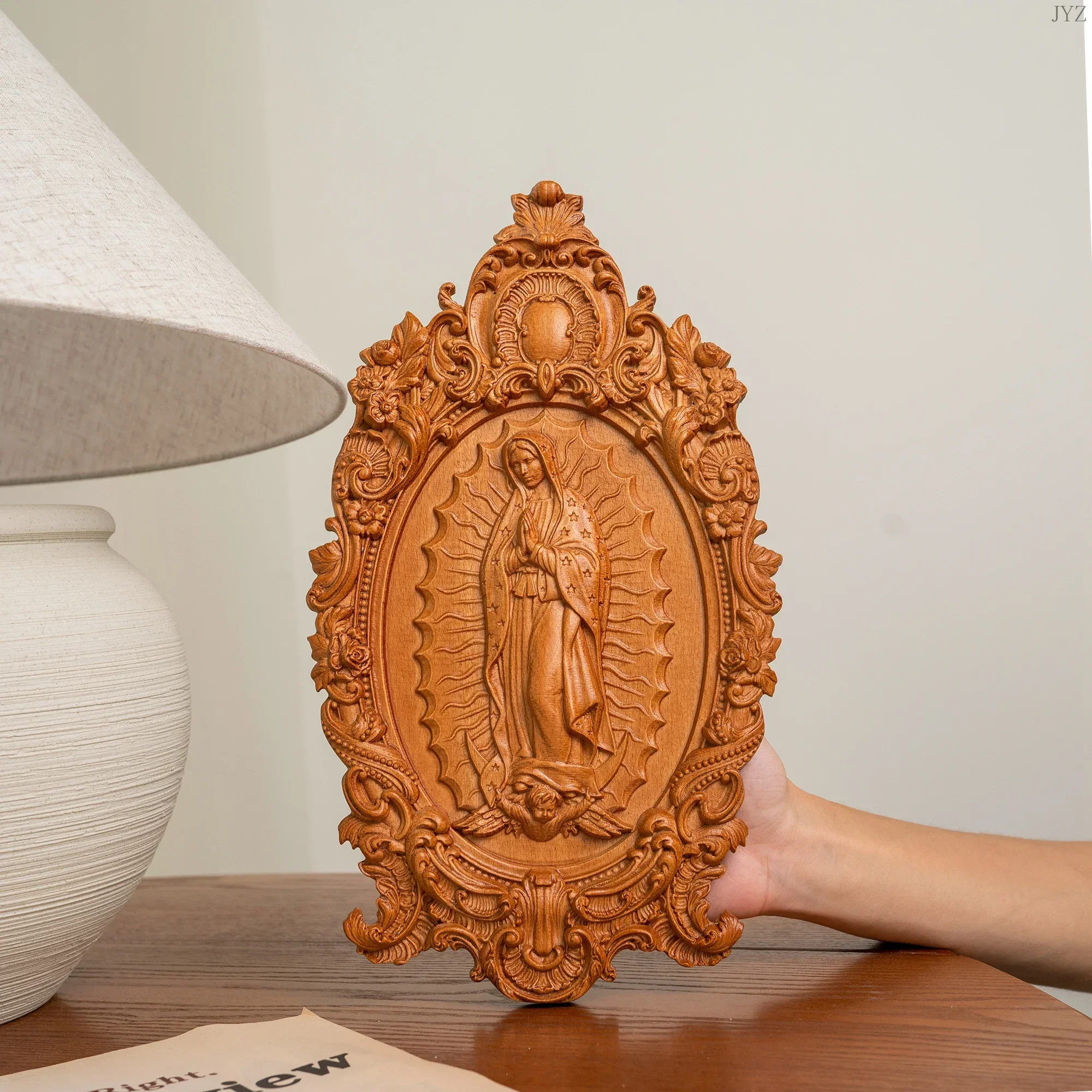 

Высококачественная статуя Девы Марии Гваделупской, католическая икона, религиозная фигура, настенное искусство, домашний декор