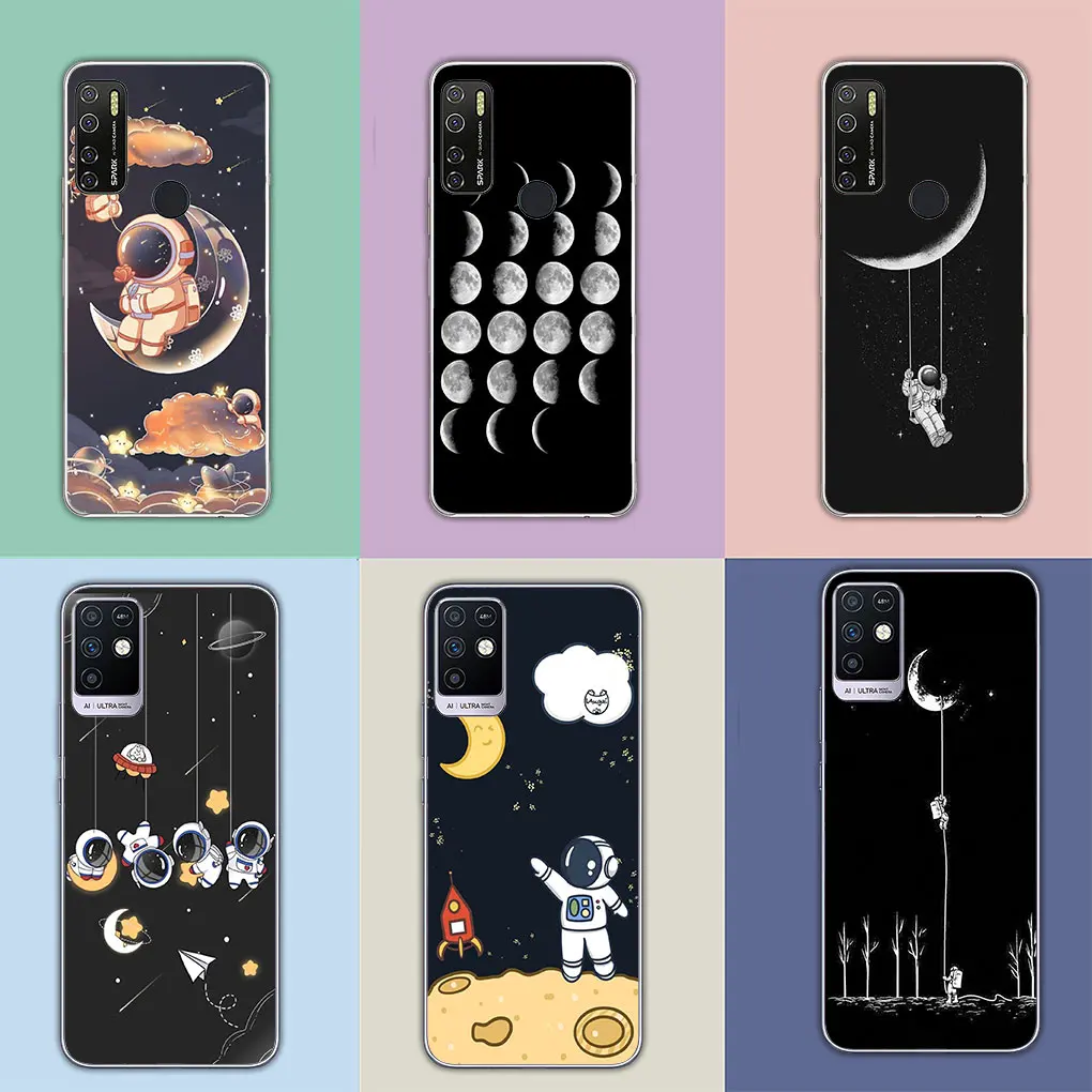 Creative Design Art Astronaut Moon Phone Casing for Motorola Moto G13 G14 G53 G54 G62 G72 G82 G84 E13 E20 G42 G32 G23 G22 Case