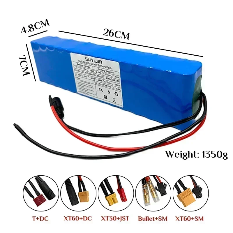 New 52V 14S2P Power Lithium Battery 18650 Rechargeable Lithium Battery Pack 7000mAh1000W Suitable for Electric Scooter Bicicleta