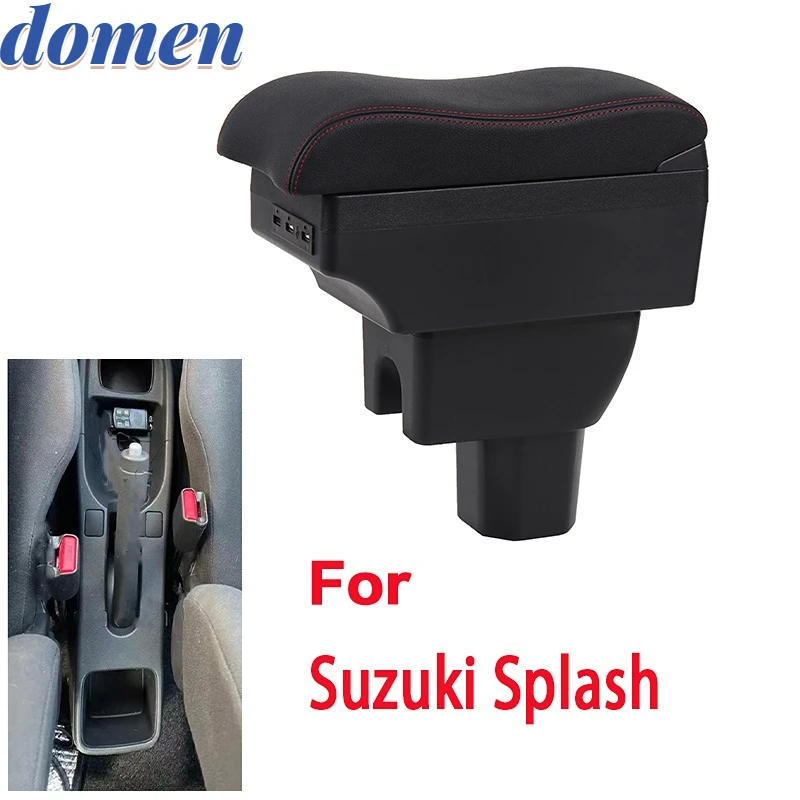 

For Suzuki Splash armrest box Suzuki Splash car armrest box Storage box Internal modification USB charging Ashtray