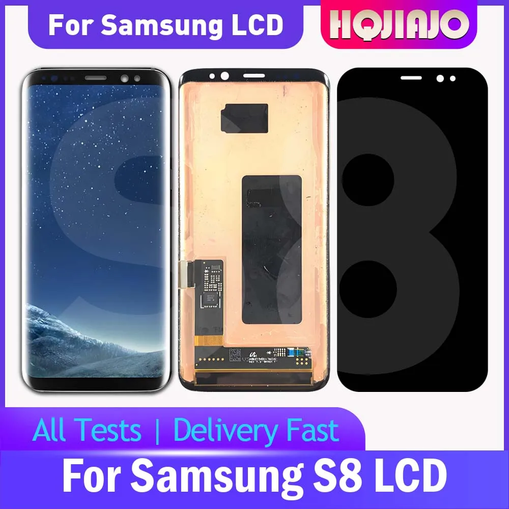 5,8-дюймовый AMOLED ЖК-дисплей для Samsung S8, ЖК-дисплей с цифровым преобразователем сенсорного экрана для Samsung S8 SM-G950FD G950W, запасные части для ЖК-дисплея в сборе