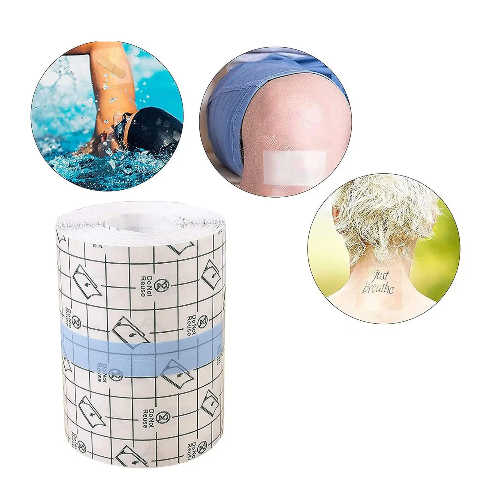 

Waterproof Skin Bandage Roll 10mx1.2cm Dressing Roll Protective Bandage