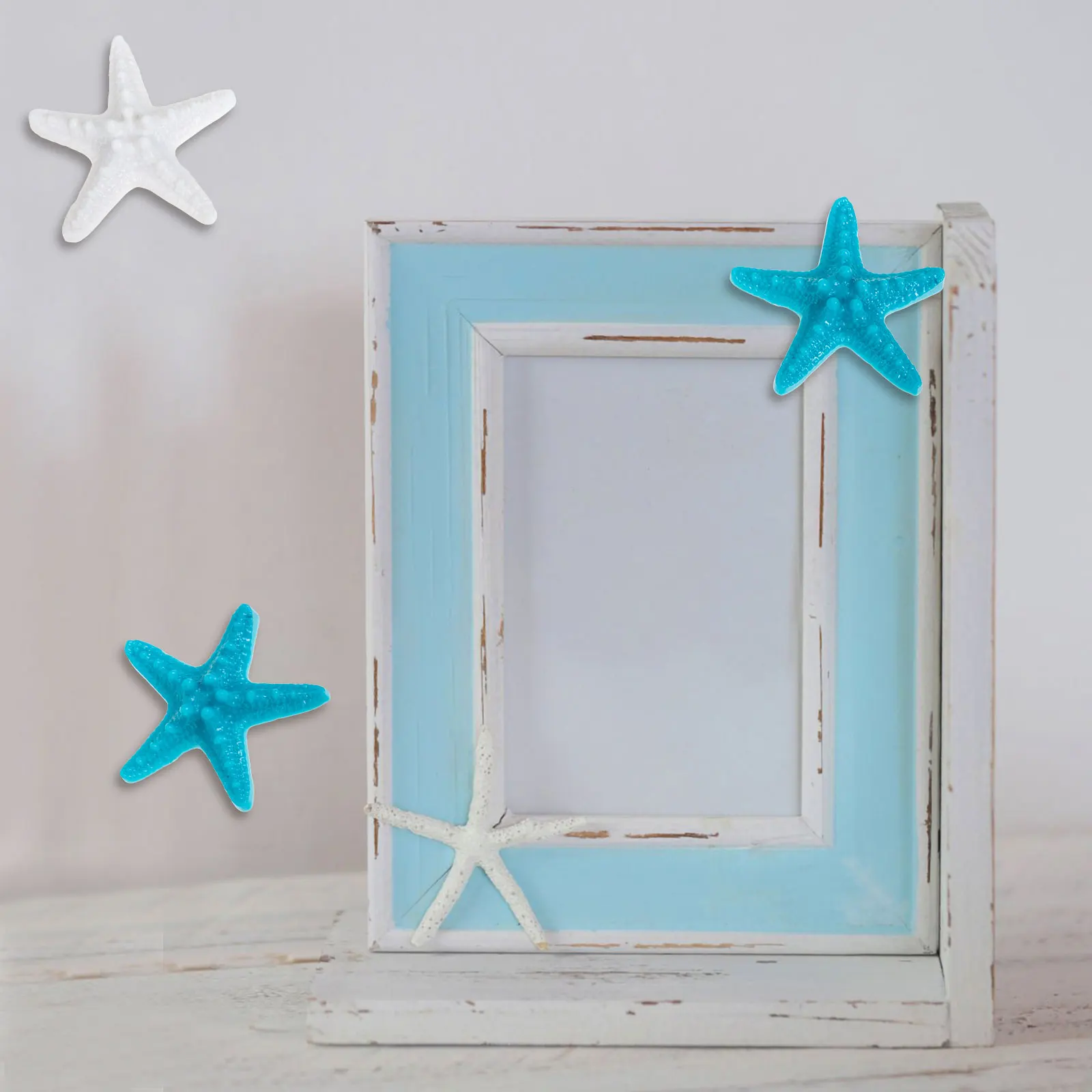 

20 Pcs Crafts Ocean Themed Decor Plastic Sea-star Ornament Home Wall Art Fake Conch Seaside Accessories