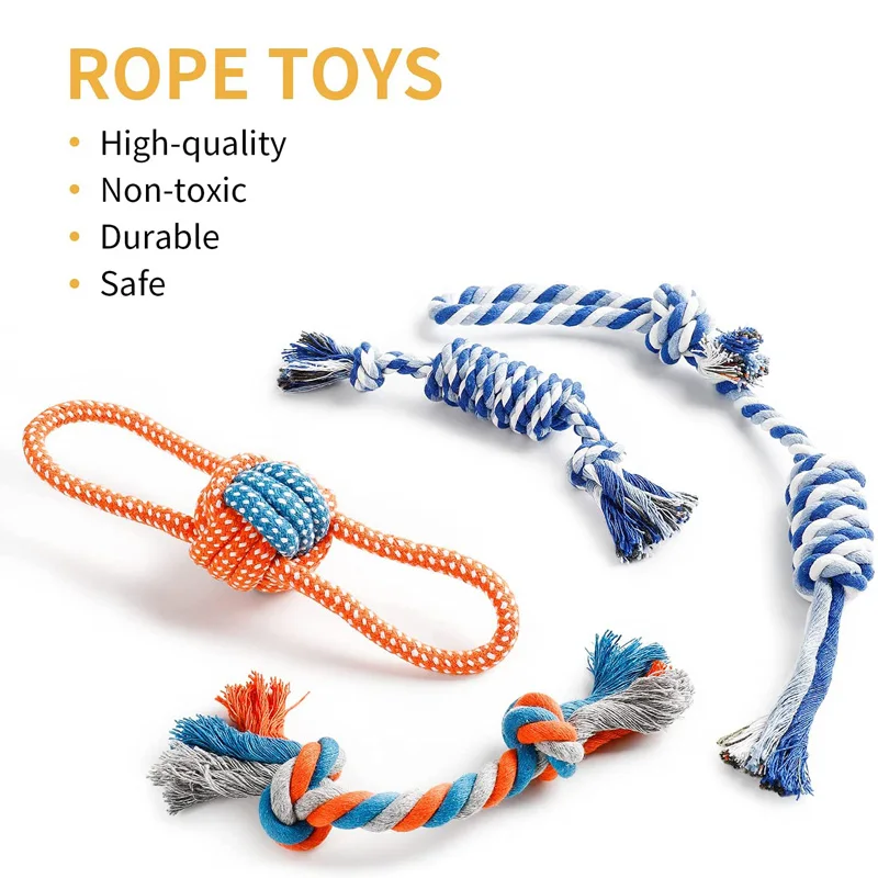 12Pcs/Lot Large Dog Toy Sets Chew Rope Toys for Dog Chewing Toy for Dog Outdoor Teeth Clean Toy for Big Dogs Juguete Para Perros