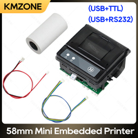 GOOJPRT Pocket Thermal Printer 58mm Mini Embedded Panel Receipt Ticket Bill Printer With TTL RS232 USB DC5-9V APS ELM203-CH