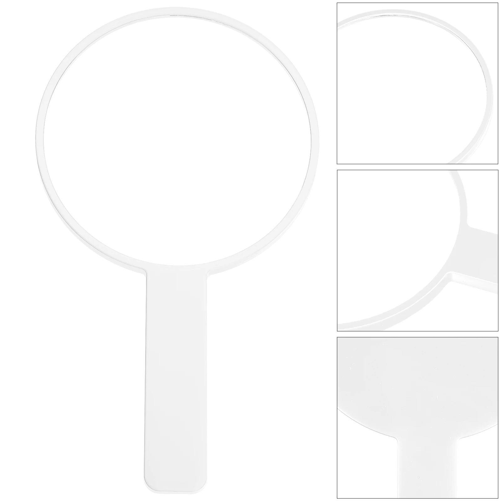 The Circle Portable Beauty Mirror Miss Fold Abs Hand Mirrors with Handle Compact Handheld