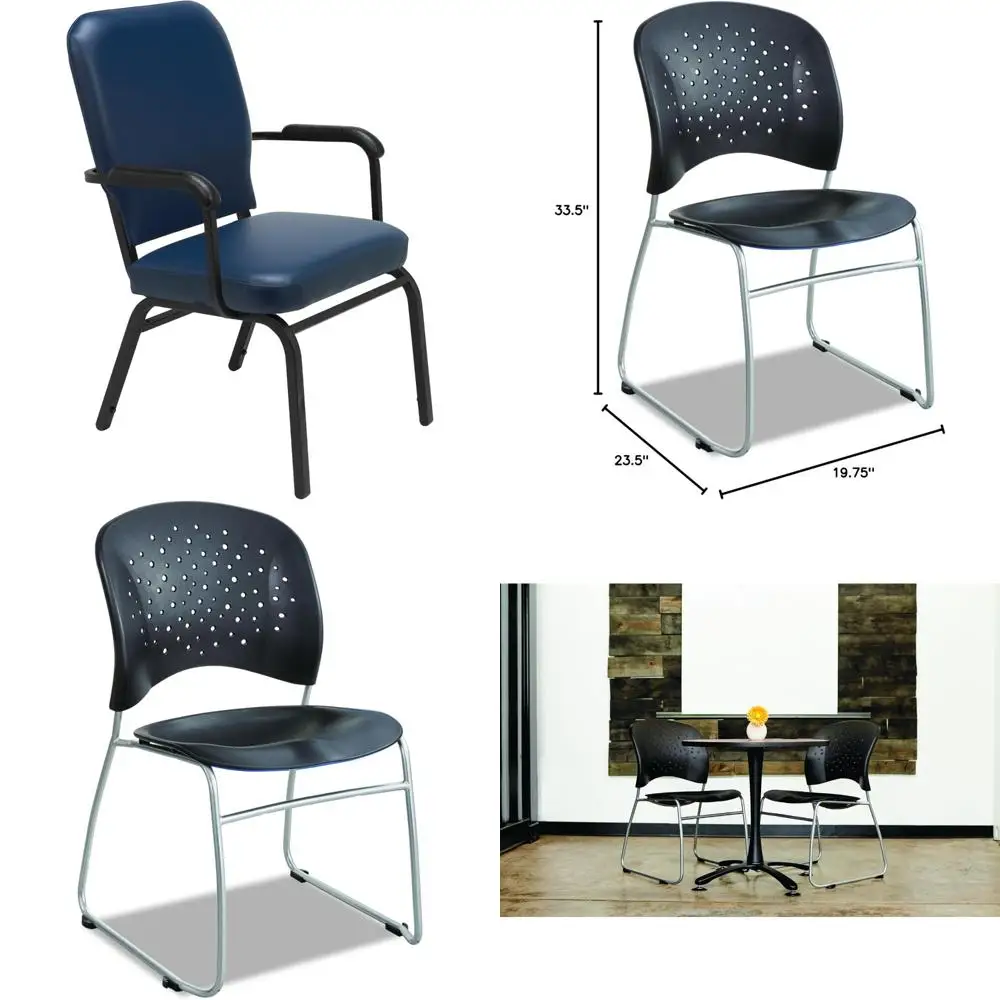 KFI Seating Big and Tall Guest Chair, Navy Vinyl,HTB1041SB-3306